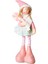 Yılbaşı Süsü, Ayakta Peri Figürü, Pembe-Beyaz - Şeker Tutan, 17X44 cm 1