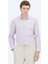 Lila Düz Regular Fit Dokuma Klasik Pamuk Karışımlı Gömlek 1