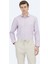 Lila Düz Regular Fit Dokuma Klasik Pamuk Karışımlı Gömlek 2