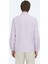 Lila Düz Regular Fit Dokuma Klasik Pamuk Karışımlı Gömlek 5