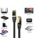 Cat 7 Ethernet Kablosu 1 Metre 10 Gigabit/s 600 Mhz Premium RJ45 Metal Zırhlı Konnektör 3