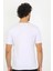 Erkek Likralı V Yaka Beyaz T-Shirt 4