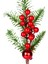 Yılbaşı Süsü Pike Berry Toplu Kırmızı-Yeşil 30 Cm. 2
