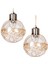 Yılbaşı Topu, Gold - Işıklı, 2'li Paket, 8 cm 1