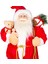 Yılbaşı Noel Baba, Ayıcıklı, Kırmızı-Beyaz - 28X45 cm 2