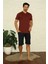 Erkek Bordo V Yaka 3'lü Pijama Takım 2