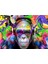 Psychedelic Müzisyen Maymun Pop Art Tabloları Kanvas Tablo 2