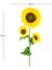 Yapay Ayçiçeği, Sarı-Yeşil - 3 Çiçekli, 30X130 cm 3