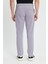 Erkek Slim Fit Dar Kesim Beli Lastikli Bağcık Detaylı Gri Pantolon 8