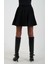 Siyah Içi Şort Astarlı Piliseli Mini Etek 6