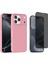 Apple iPhone 17 Pro Uyumlu Içi Kadife Lansman Kılıf ve Hayalet Privacy Tam Kaplayan Cam Ekran Koruyucu 1