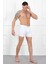 Erkek Penye Boxer Beyaz 1