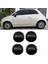 4pcs 133MM Fiat Için Hubcap 500 Tekerlekler Merkez Hub Kapakları 68078419AC 68078421AC Toz Kapağı 51884863 Siyah (Yurt Dışından) 2