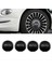 4pcs 133MM Fiat Için Hubcap 500 Tekerlekler Merkez Hub Kapakları 68078419AC 68078421AC Toz Kapağı 51884863 Siyah (Yurt Dışından) 4