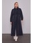 Lacivert Açılırfermuar Detaylı Trençkot 1
