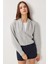 Kapüşonlu Fermuarlı Selanik Sweatshirt LXA0025 Taş Grisi 1