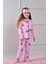 Kız Çocuk Kuromi Desenli Pembe Renki Uyku Bantlı Pijama Takımı 1
