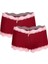 Kadın Pamuklu 2li Boxer Bordo 1