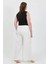 Kadın Büyük Beden Bürümcük Pantolon Beyaz 3