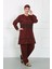 Büyük Beden Tesettür Mayo Bordo 1