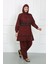 Büyük Beden Tesettür Mayo Bordo 5