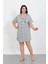 Büyük Beden Penye Düğmeli Gri Tunik Gecelik 2