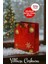 Kırmızı Noel Desenli Hediye Çantası, 10'lu, 25X30X9 Cm, Yılbaşı Hediye Poşeti 3