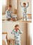 Erkek Çocuk Pamuklu Uzun Kollu Pijama Takımı Dinazor 3-4 Yaş 1