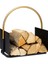 Gold Premium Metal Saplı Metal Odunluk Standı-Firewood Rack Basket 1