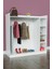 4 Rafli Mini Gardırop Askılıklı Vestiyer Çok Amaçlı Kapaksız Elbise Dolabı 3