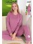 Kadın Napoli Uzun Kol Pijama Takımı 240981 PEMBE01 3