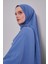 Mavi Düz Medine Ipeği Şal 3