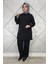 Kadın Taş Detaylı Nervür Dikim Tesettür Takım 1