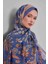 Kot Mavi Lale Desen Sport Şal 3
