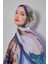 Indigo Zambak Baskılı Sport Şal 1