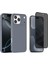 Apple iPhone 17 Pro Uyumlu Içi Kadife Lansman Kılıf ve Hayalet Privacy Tam Kaplayan Cam Ekran Koruyucu 1