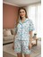 Pamuklu Baskılı Düğmeli Pijama Takımı 1