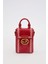 Kırmızı Dikdörtgen Formlu Dikişli El Çantası 1
