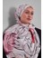 Hardal Soyut Çiçek Desen Twill Şal 1