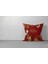 Yılbaşı Temalı Kırmızı Kırlent Kılıfı 43X43, Şık ve Sıcak Hediye Seçeneği 3