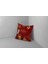 Yılbaşı Temalı Kırmızı Kırlent Kılıfı 43X43, Şık ve Sıcak Hediye Seçeneği 6