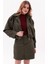 Kadın Süet Oversize Ceket & Mini Etek Takım – Haki Şık Ikili Set 7