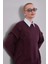 Bordo Omuz Manşet Detaylı Sweat 1