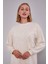 Krem Inci Detaylı Sweatshirt 2