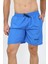 Erkek Fermuar Cepli Deniz Şortu Saks 4