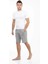 Erkek Cepli Pamuk Şort Gri 2