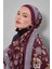 Bordo Lale Desen Sport Şal 2