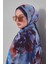 K.lacivert Zambak Baskılı Sport Şal 3