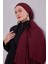 Bordo Yön Desen Blue Jakar Şal 2