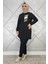 Kadın Paraşüt Kumaş Kombinli Tesettür Tunik 2